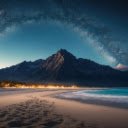 Night Beach under the Mountains  screen for extension Chrome web store in OffiDocs Chromium