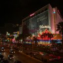 Nighttime Las Vegas Flamingo Hotel Scene  screen for extension Chrome web store in OffiDocs Chromium