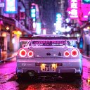 Nissan GTR R34 Japanese Neon Street A Thrilling Live Wallpaper for Chrome  screen for extension Chrome web store in OffiDocs Chromium