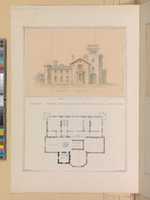 Free download North Front and Second Floor Plan of John Munn House, Utica, New York free photo or picture to be edited with GIMP online image editor