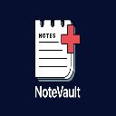NoteVault  screen for extension Chrome web store in OffiDocs Chromium