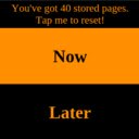 Now and Later  screen for extension Chrome web store in OffiDocs Chromium