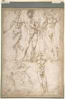 Free download Nude Figure Studies (Recto); Sheet of Figure Studies (Verso) free photo or picture to be edited with GIMP online image editor