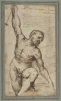 Free download Nude Male Figure with Upraised Right Arm. free photo or picture to be edited with GIMP online image editor
