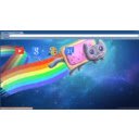 Nyan Cat  screen for extension Chrome web store in OffiDocs Chromium