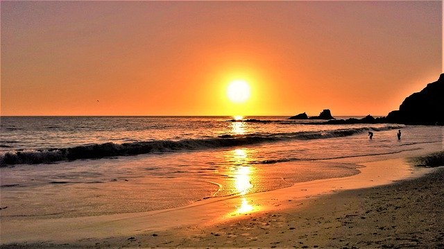 Bezpłatne pobieranie oc beach sunset california darmowe zdjęcie do edycji za pomocą bezpłatnego internetowego edytora obrazów GIMP