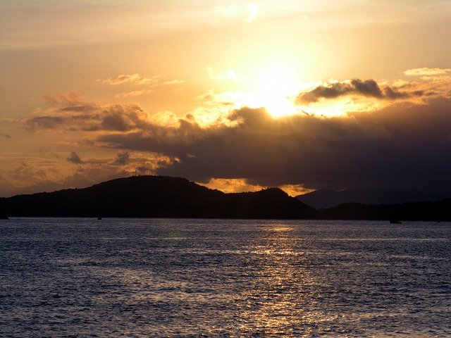 Free download ocean sunset beach sea landscape free picture to be edited with GIMP free online image editor