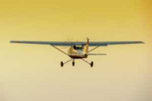 Free download OE-CRA / Reims Aviation (Cessna) FA-150L Aerobat / Late sunset takeoff at Murska Sobota Airport (LJMS) free photo or picture to be edited with GIMP online image editor