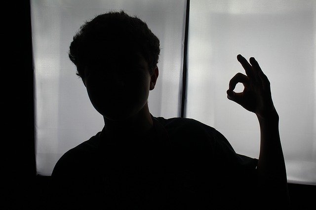Free download ok sillhouette black and white man free picture to be edited with GIMP free online image editor