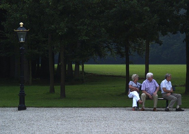 Free download old people park elderly park bench free picture to be edited with GIMP free online image editor