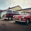 Old Volkswagen Type 2 and Type 3 cars in the Driveway  screen for extension Chrome web store in OffiDocs Chromium