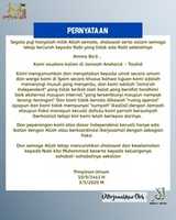 Free picture Ommah Media _ Pernyataan Jamaah Anshorut Tauhid Atas Keindependenannya to be edited by GIMP online free image editor by OffiDocs