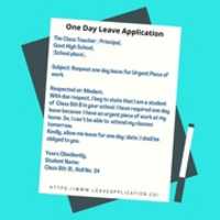 Free download One Day Leave Application For School free photo or picture to be edited with GIMP online image editor