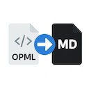 OpmlToMD  screen for extension Chrome web store in OffiDocs Chromium