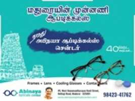 免费下载optics-in-madurai-abinaya-opticals-center 免费照片或图片以使用 GIMP 在线图像编辑器进行编辑