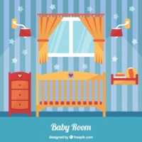 Free download orange-and-blue-baby-room-in-flat-design_23-2147587905 free photo or picture to be edited with GIMP online image editor