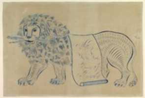 Free download Ornamental Lion Composed of Scrolls, Holding Pens free photo or picture to be edited with GIMP online image editor