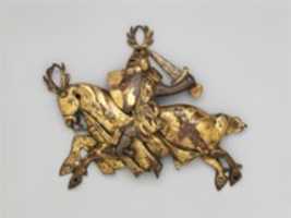 Free download Ornamental Plaque of a Knight on Horseback free photo or picture to be edited with GIMP online image editor