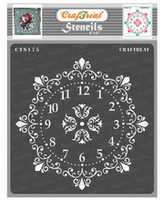 Unduh gratis Ornate Clock Stencil foto atau gambar gratis untuk diedit dengan editor gambar online GIMP