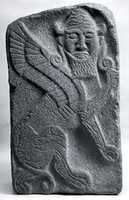 Free download Orthostat relief: winged human-headed bull free photo or picture to be edited with GIMP online image editor