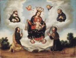 Free download Our Lady of the Rosary with Saints free photo or picture to be edited with GIMP online image editor