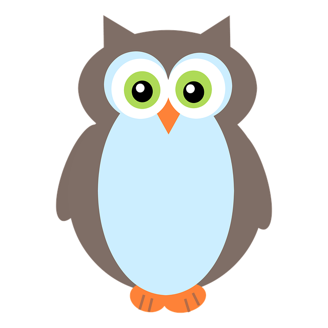 免费下载猫头鹰蓝色和灰色灰色剪辑 - 使用 GIMP 免费在线图像编辑器编辑的免费插图
