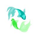 pair of blue fish  screen for extension Chrome web store in OffiDocs Chromium