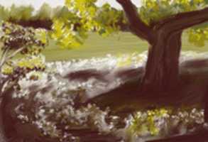 Free download Paisagem Arvore E Flores Pintura No Rebelle free photo or picture to be edited with GIMP online image editor