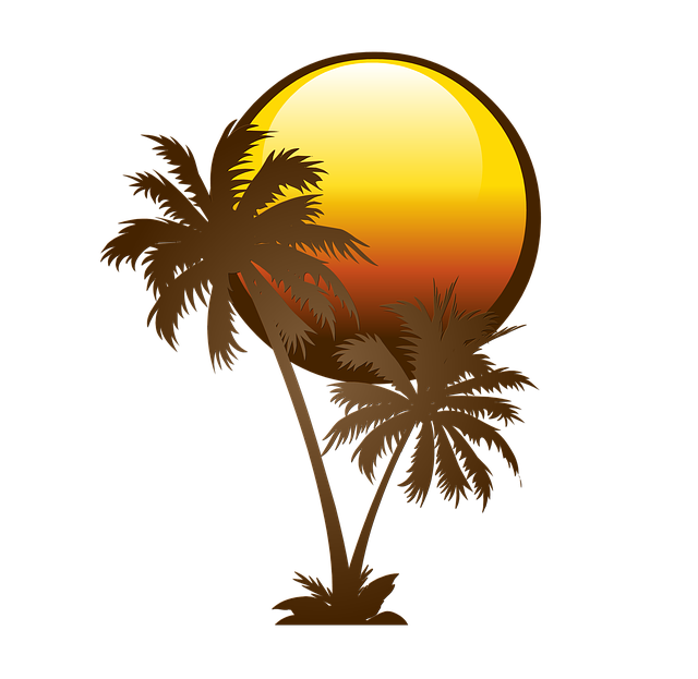 Free download Palm Tree Solar -  free illustration to be edited with GIMP free online image editor