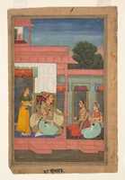 Free download Panchama Ragini: Page from a Dispersed Ragamala Series (Garland of Musical Modes) free photo or picture to be edited with GIMP online image editor