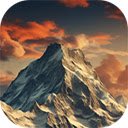 Panorama of the sunset on the majestic snow capped mountain top  screen for extension Chrome web store in OffiDocs Chromium