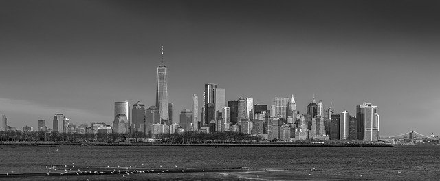Free download panoramic tower skyline monochrome free picture to be edited with GIMP free online image editor