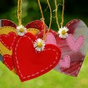 Paper hearts  screen for extension Chrome web store in OffiDocs Chromium