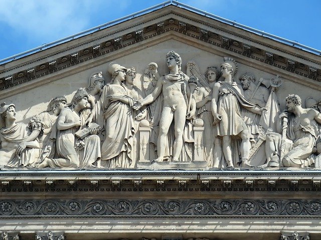 Téléchargement gratuit du pavillon de la façade du Louvre à Paris - photo ou image gratuite à éditer avec l'éditeur d'images en ligne GIMP