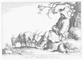 Free download Pastoral with goat herd and goats, from the series Sixteen Peasant Subjects free photo or picture to be edited with GIMP online image editor