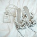 Pearl studded high heeled slippers  screen for extension Chrome web store in OffiDocs Chromium