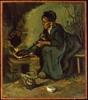 Free download Peasant Woman Cooking by a Fireplace free photo or picture to be edited with GIMP online image editor