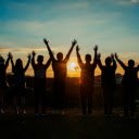 People Silhouette during Sunset  screen for extension Chrome web store in OffiDocs Chromium