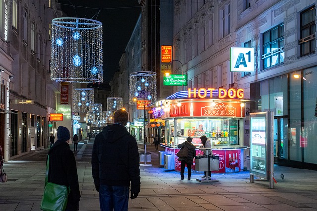 يمكنك تنزيل صورة مجانية لشارع عيد الميلاد فيينا من People Street ليتم تحريرها باستخدام محرر الصور المجاني على الإنترنت GIMP