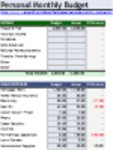 Free download Personal Monthly Budget DOC, XLS or PPT template free to be edited with LibreOffice online or OpenOffice Desktop online