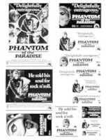 Téléchargement gratuit de Phantom of the Paradise Ad Sheet photo ou image gratuite à éditer avec l'éditeur d'images en ligne GIMP
