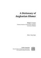 Descarga gratis Philip N. Jenner- A Dictionary Of Angkorian Khmer foto o imagen gratis para editar con el editor de imágenes en línea GIMP