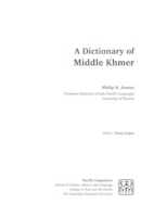 Gratis download Philip N. Jenner - A Dictionary Of Middle Khmer. gratis foto of afbeelding om te bewerken met GIMP online afbeeldingseditor