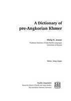 Libreng download Philip N. Jenner - Isang Diksyunaryo Ng Pre-Angkorian Khmer libreng larawan o larawan na ie-edit gamit ang GIMP online image editor