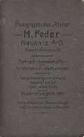 Free download Photographisches Atelier M. Feder, Neusalz/Oder, seit 1880 free photo or picture to be edited with GIMP online image editor