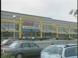 Free download Photo of CompUSA building from Consumer Buying Guide 1994 (Computer Chronicles episode) free photo or picture to be edited with GIMP online image editor