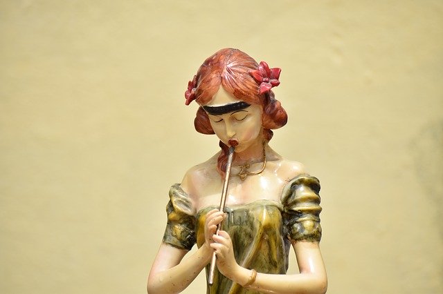 Free download pied piper woman red hair statue free picture to be edited with GIMP free online image editor