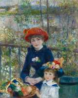 Descarga gratuita de Pierre Auguste Renoir, Two Sisters (On The Terrace) foto o imagen gratis para editar con el editor de imágenes en línea GIMP