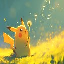 Pikachu Blowing Dandelion Fluffy Seeds Live Wallpaper 4K  screen for extension Chrome web store in OffiDocs Chromium