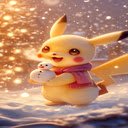 Pikachu standing in the snow Wallpaper  screen for extension Chrome web store in OffiDocs Chromium